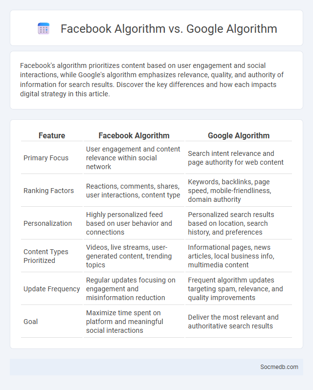 Facebook Algorithm vs. Google Algorithm - What is The Difference?