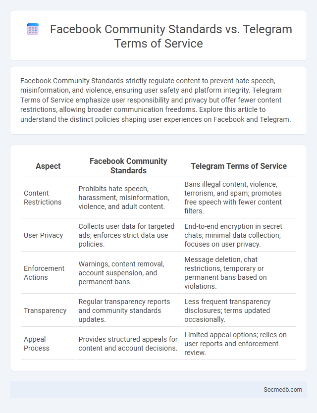 Facebook Community Standards vs. Telegram Terms of Service - What is The Difference?