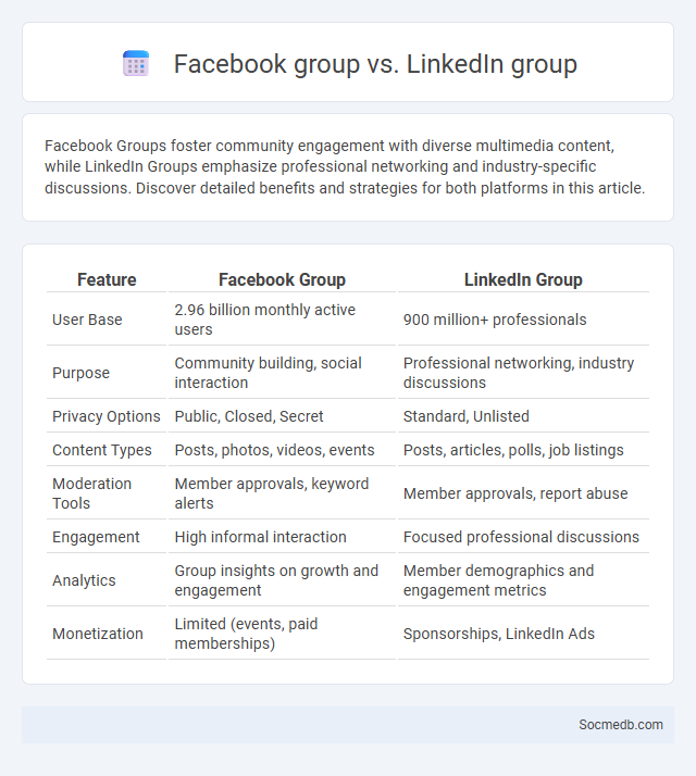 Facebook group vs. LinkedIn group - What is The Difference?