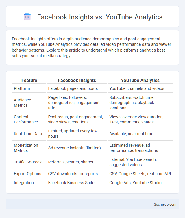 Facebook Insights vs. YouTube Analytics - What is The Difference?