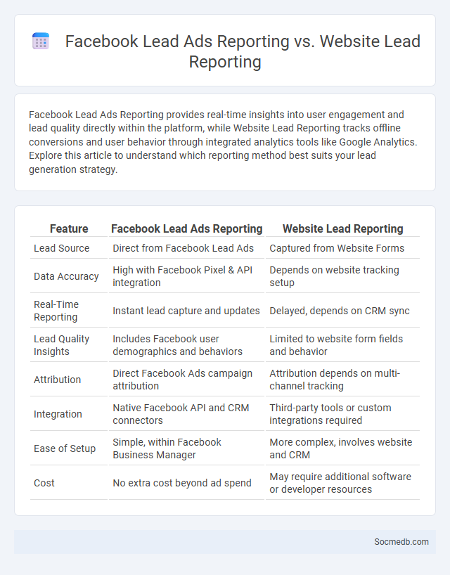 Facebook Lead Ads Reporting vs. Website Lead Reporting - What is The Difference?
