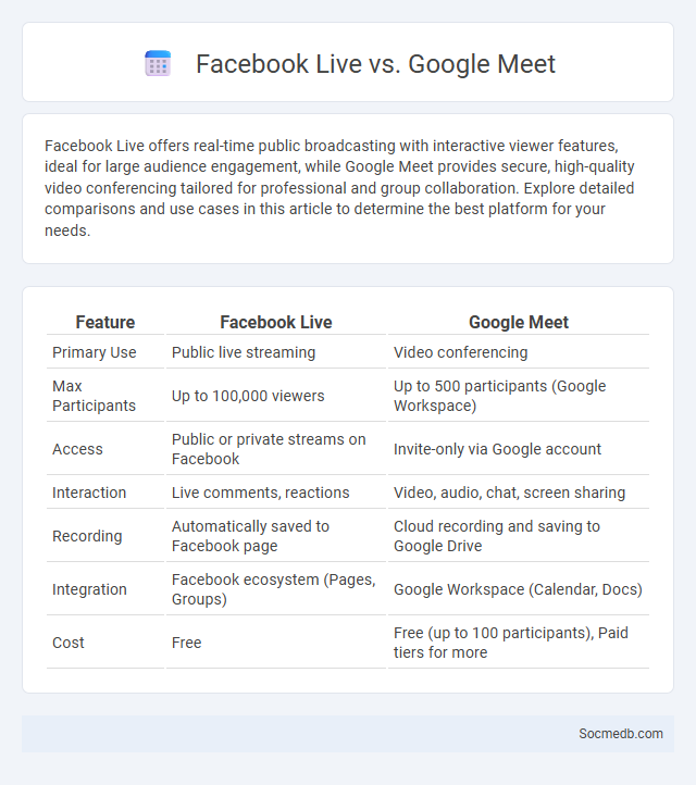 Facebook Live vs. Google Meet - What is The Difference?