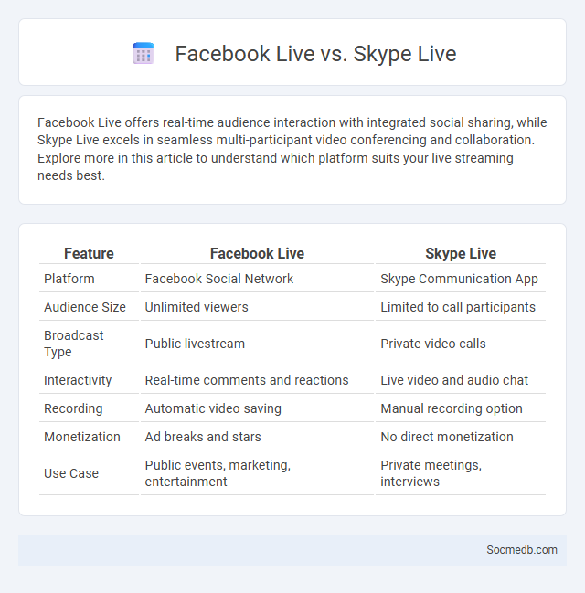 Facebook Live vs. Skype Live - What is The Difference?