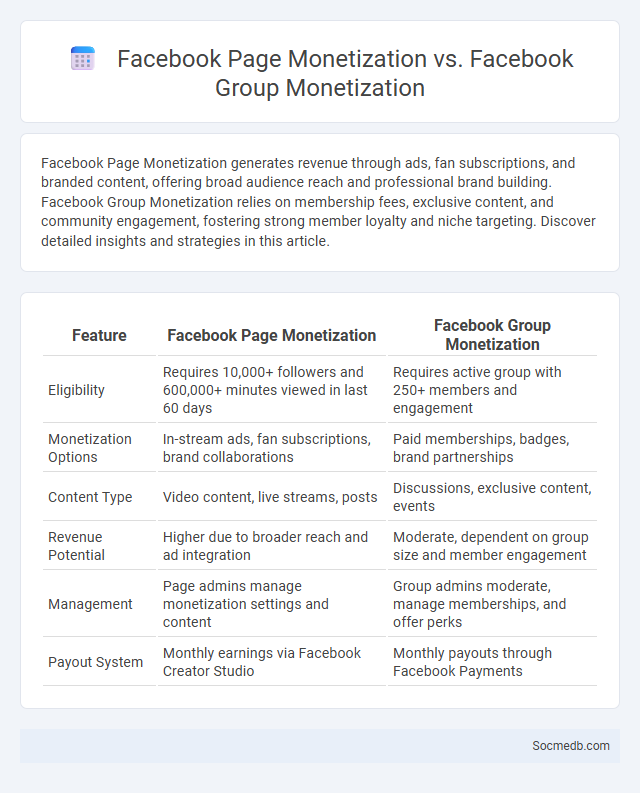 Facebook Page Monetization vs. Facebook Group Monetization - What is The Difference?