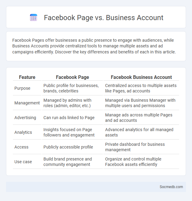 Facebook Page vs. Business Account - What is The Difference?