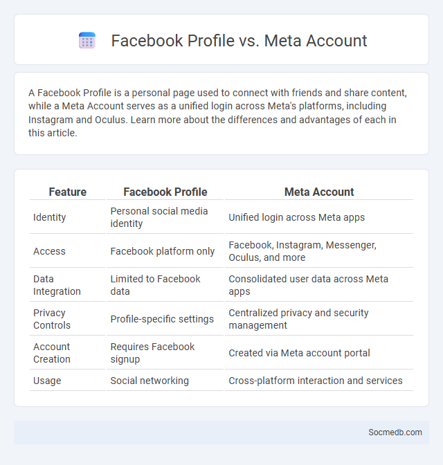 Facebook Profile vs. Meta Account - What is The Difference?
