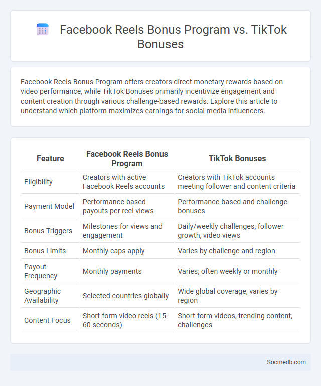 Facebook Reels Bonus Program vs. TikTok Bonuses - What is The Difference?