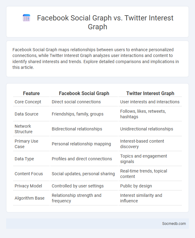 Facebook Social Graph vs. Twitter Interest Graph - What is The Difference?
