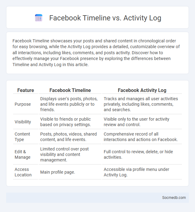 Facebook Timeline vs. Activity Log - What is The Difference?