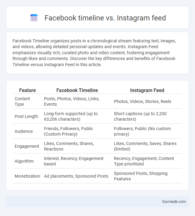 Facebook timeline vs. Instagram feed - What is The Difference?