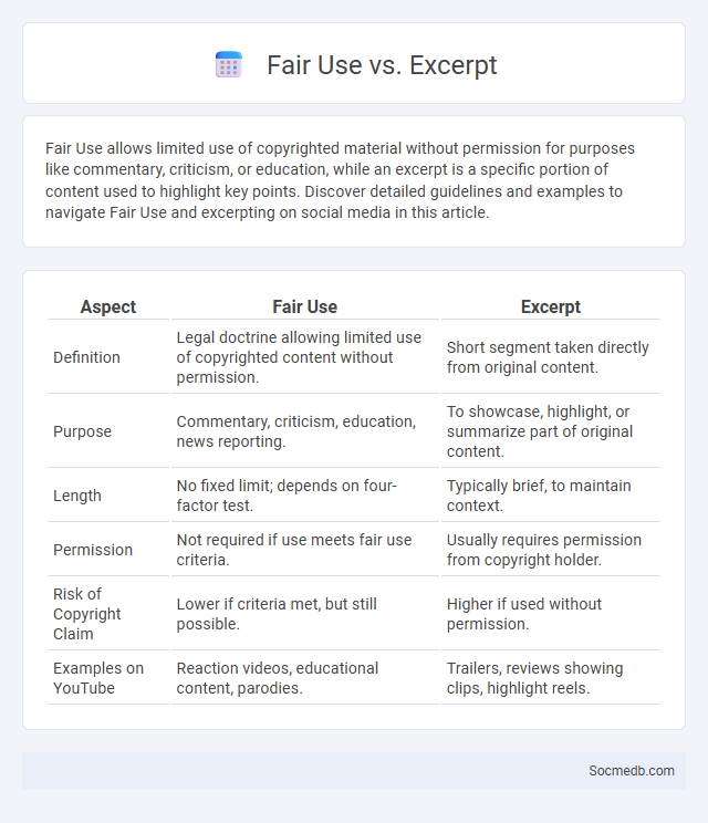 Fair Use vs. Excerpt - What is The Difference?
