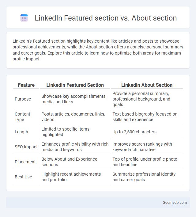 LinkedIn Featured section vs. About section - What is The Difference?