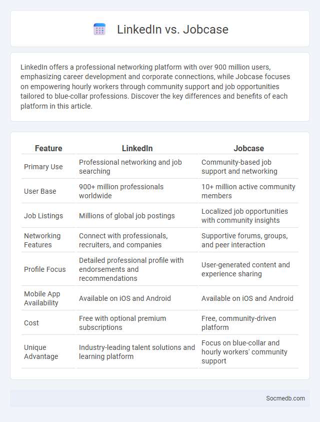 LinkedIn vs. Jobcase - What is The Difference?