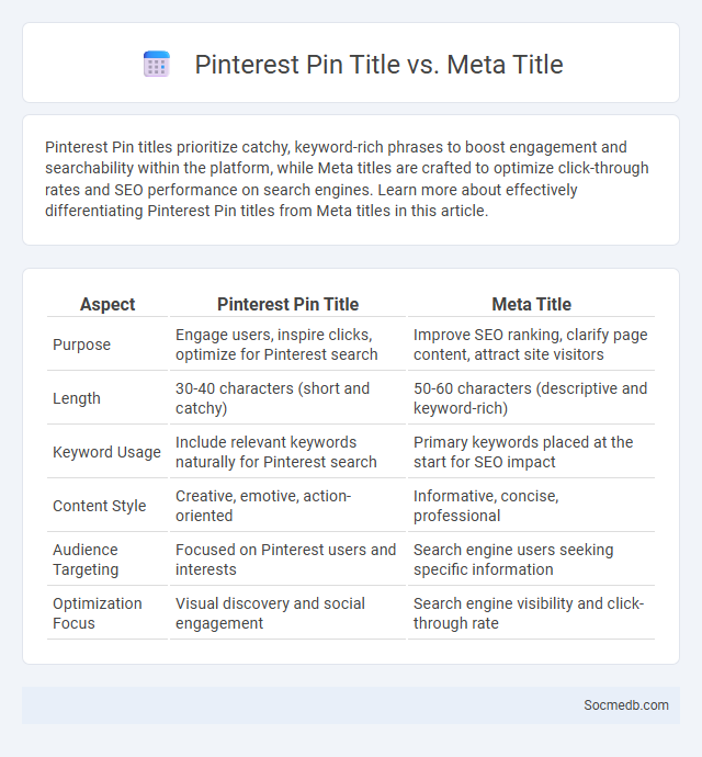 Pinterest Pin Title vs. Meta Title - What is The Difference?