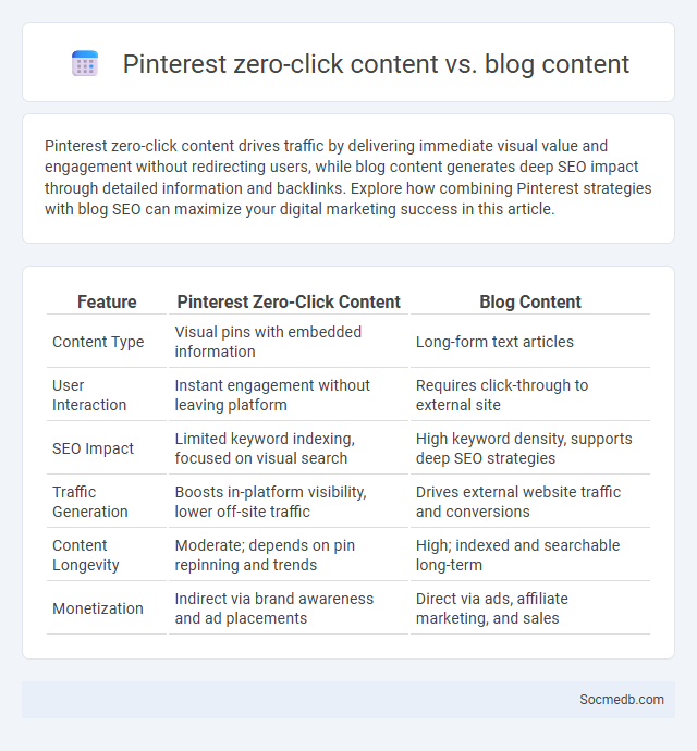 Pinterest zero-click content vs. blog content - What is The Difference?