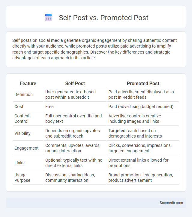 Self Post vs. Promoted Post - What is The Difference?
