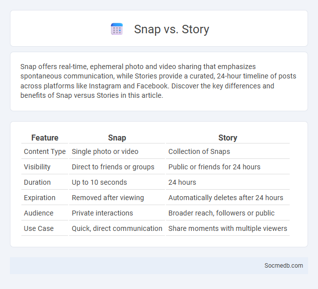 Snap vs. Story - What is The Difference?