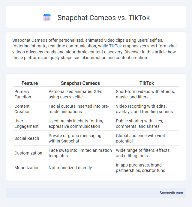 Snapchat Cameos vs. TikTok - What is The Difference?
