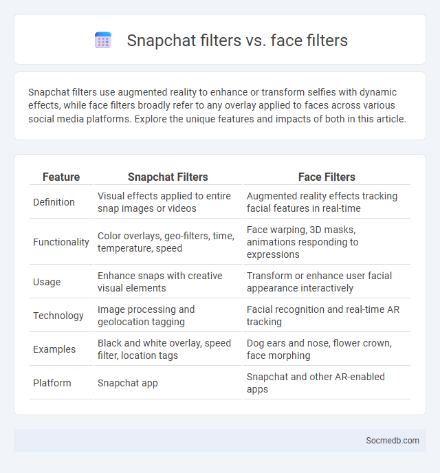 Snapchat filters vs. face filters - What is The Difference?