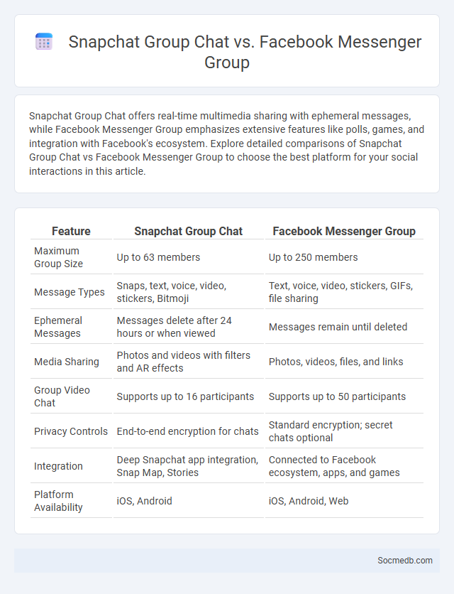Snapchat Group Chat vs. Facebook Messenger Group - What is The Difference?