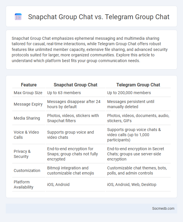 Snapchat Group Chat vs. Telegram Group Chat - What is The Difference?