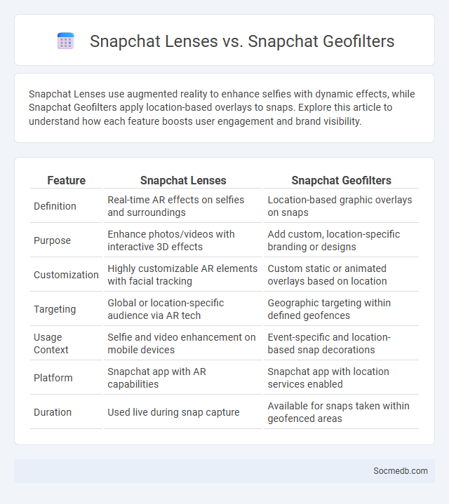 Snapchat Lenses vs. Snapchat Geofilters - What is The Difference?
