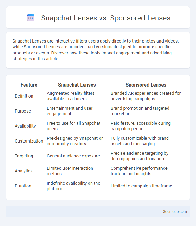 Snapchat Lenses vs. Sponsored Lenses - What is The Difference?