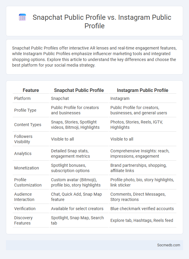 Snapchat Public Profile vs. Instagram Public Profile - What is The Difference?