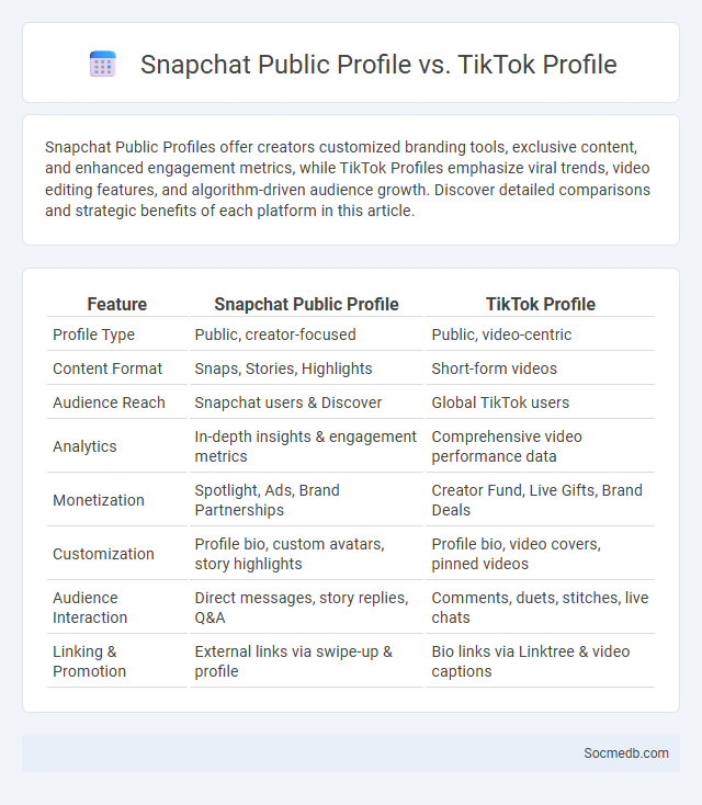 Snapchat Public Profile vs. TikTok Profile - What is The Difference?