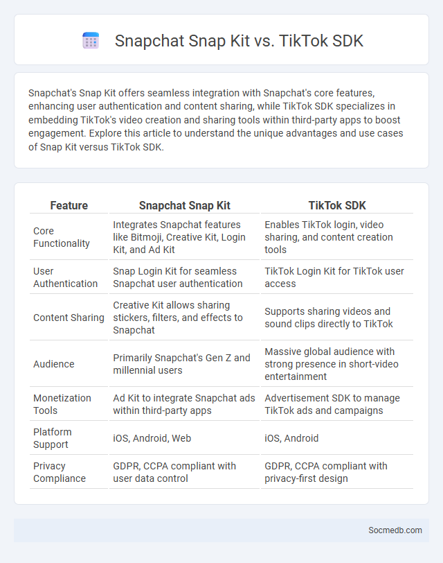 Snapchat Snap Kit vs. TikTok SDK - What is The Difference?