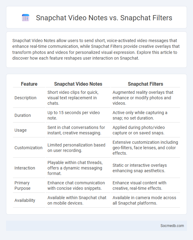 Snapchat Video Notes vs. Snapchat Filters - What is The Difference?