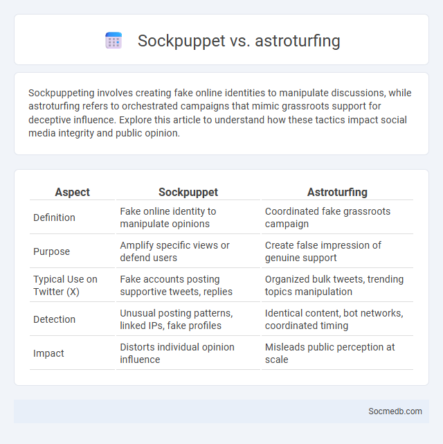 Sockpuppet vs. astroturfing - What is The Difference?