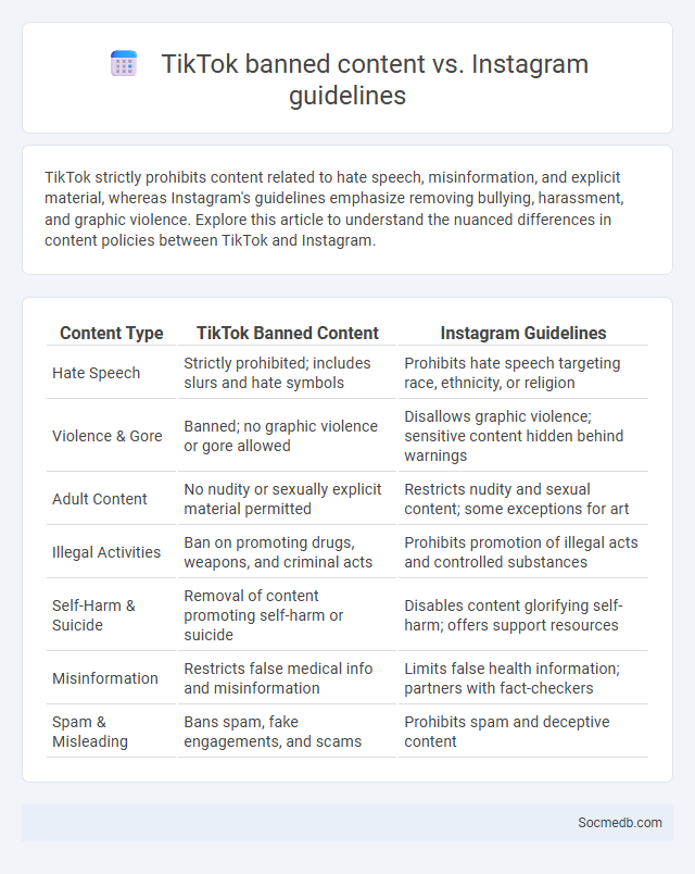 TikTok banned content vs. Instagram guidelines - What is The Difference?