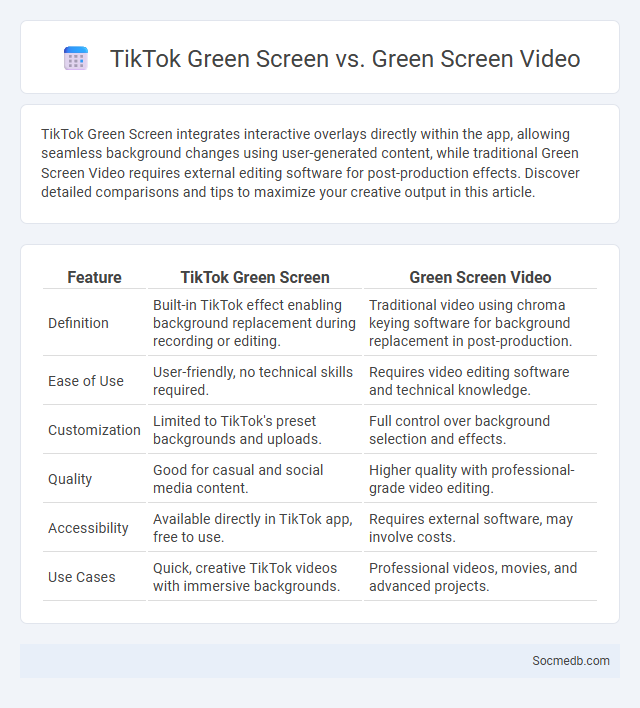 TikTok Green Screen vs. Green Screen Video - What is The Difference?