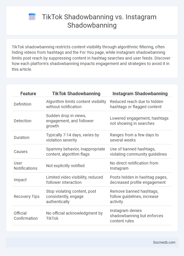 TikTok Shadowbanning vs. Instagram Shadowbanning - What is The Difference?