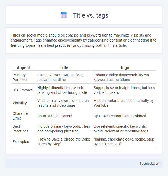 Title vs. tags - What is The Difference?