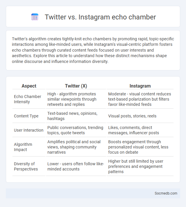 Twitter vs. Instagram echo chamber - What is The Difference?