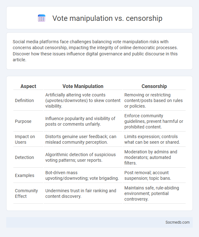 Vote manipulation vs. censorship - What is The Difference?
