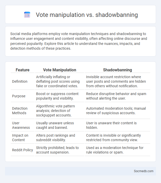 Vote manipulation vs. shadowbanning - What is The Difference?