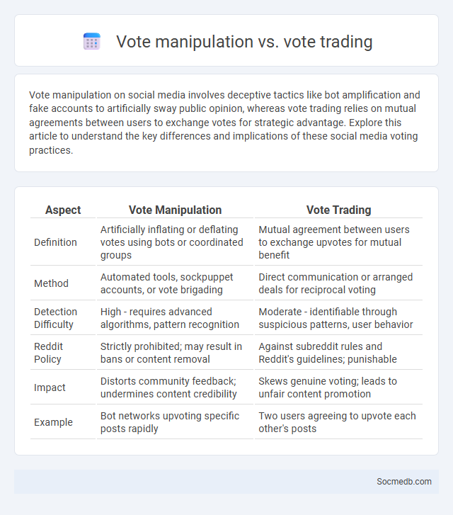 Vote manipulation vs. vote trading - What is The Difference?