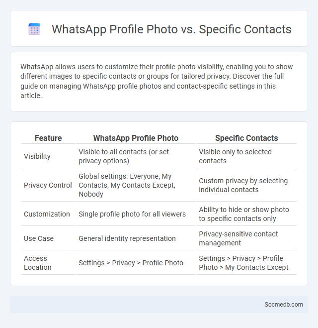 WhatsApp Profile Photo vs. Specific Contacts - What is The Difference?