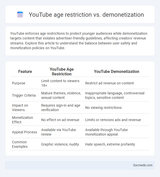 YouTube age restriction vs. demonetization - What is The Difference?