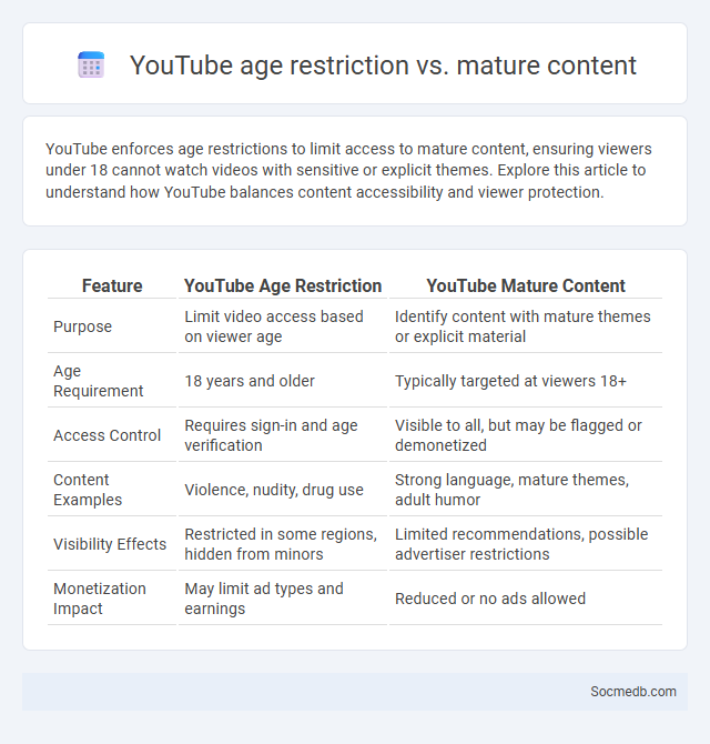 YouTube age restriction vs. mature content - What is The Difference?