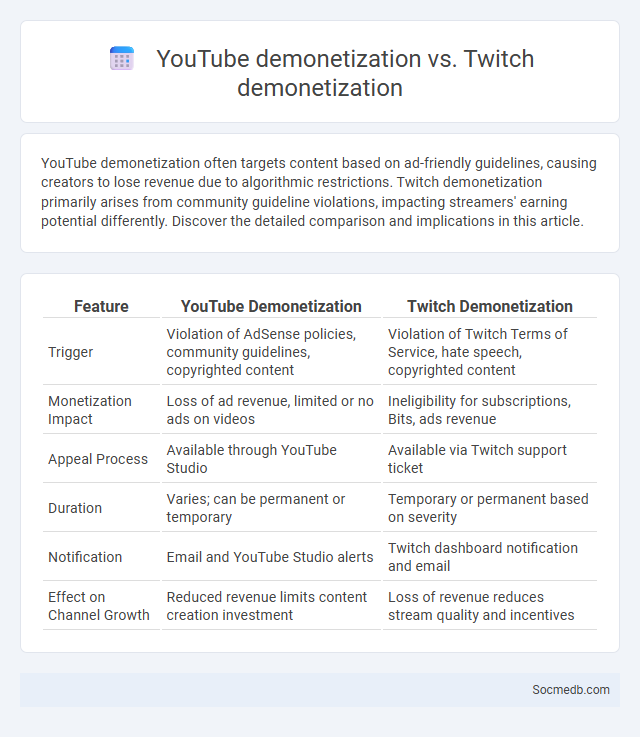 YouTube demonetization vs. Twitch demonetization - What is The Difference?