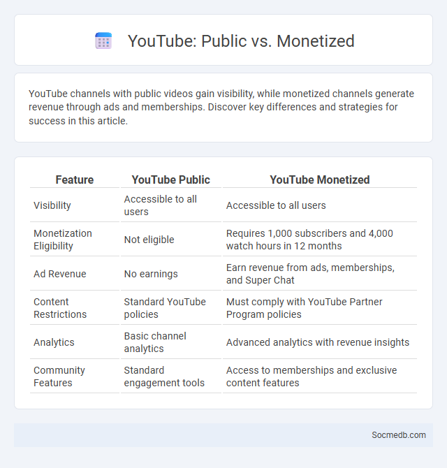 YouTube: Public vs. Monetized - What is The Difference?