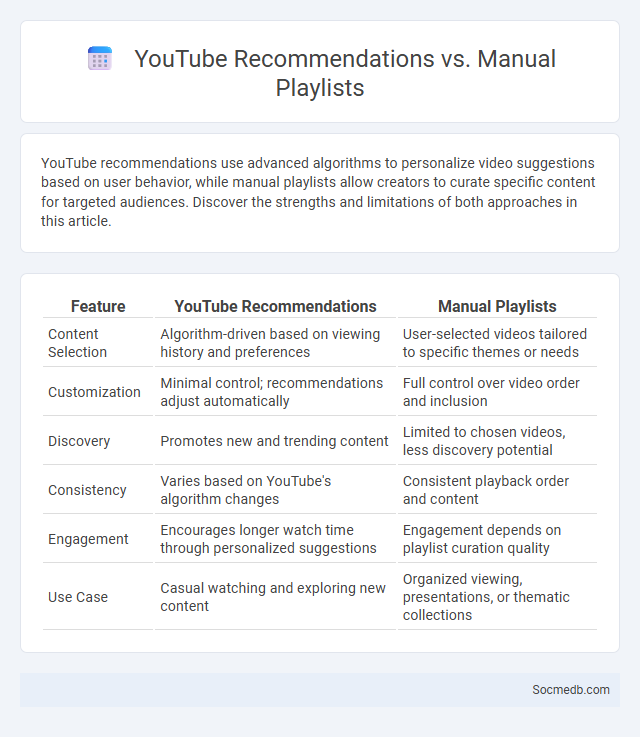 YouTube Recommendations vs. Manual Playlists - What is The Difference?
