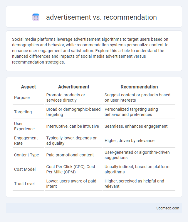 advertisement vs. recommendation - What is The Difference?
