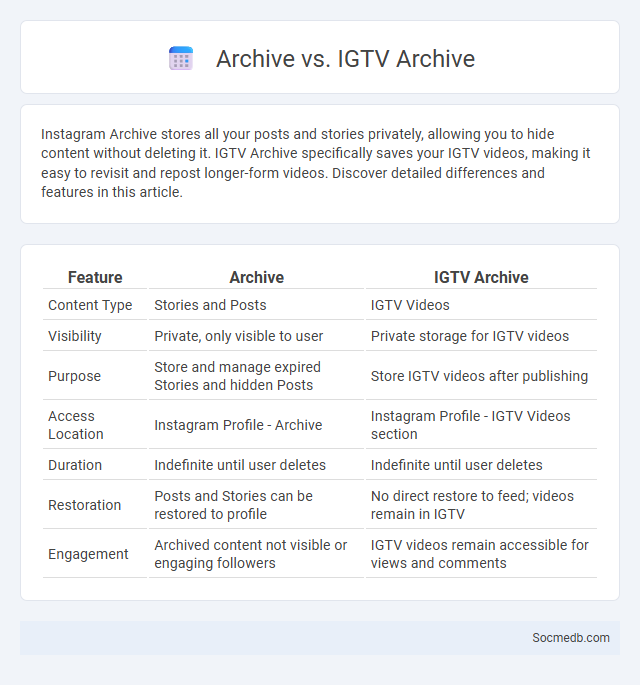 Archive vs. IGTV Archive - What is The Difference?