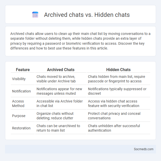 Archived chats vs. Hidden chats - What is The Difference?
