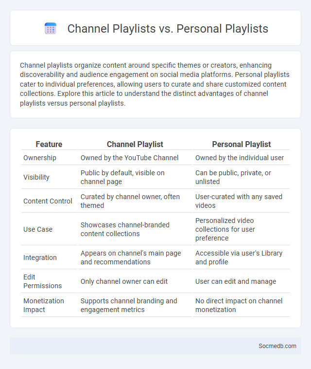 Channel Playlists vs. Personal Playlists - What is The Difference?